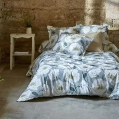 Taie d'oreiller 65x65 cm percale de coton ADÈLE vert céladon