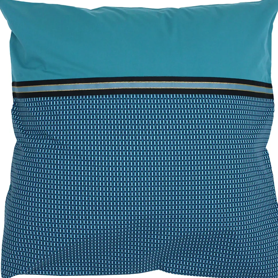 Taie d'oreiller 65x65 cm percale de coton GUSTAV vert Emeraude