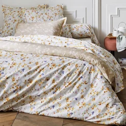 Taie d'oreiller 70x50 cm percale coton BEL AMOUR jaune