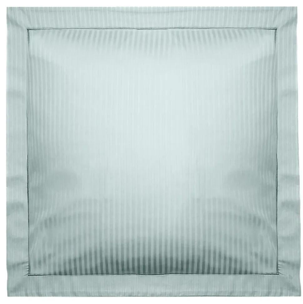 Taie d'oreiller 65x65 cm satin CONCERTO rayures vert Lichen
