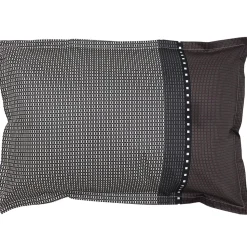 Taie d'oreiller 70x50 cm satin de coton ENZO noir