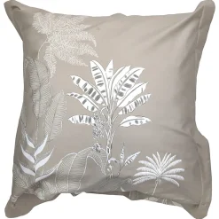 Taie d'oreiller 65x65 cm satin de coton CAYENNE beige ficelle