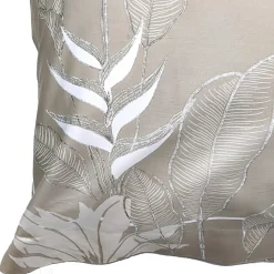 Taie d'oreiller 65x65 cm satin de coton CAYENNE beige ficelle