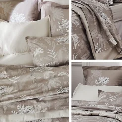 Taie d'oreiller 65x65 cm satin de coton CAYENNE beige ficelle