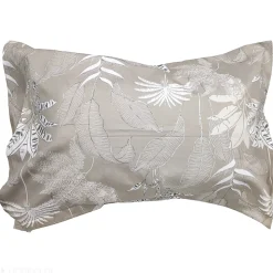 Taie d'oreiller 50x70 cm satin de coton CAYENNE beige ficelle