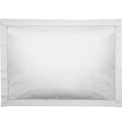 Taie d'oreiller 50x70 cm satin CONCERTO rayures blanc Neige