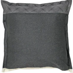 Taie d'oreiller 65x65 cm satin de coton TIAGO noir
