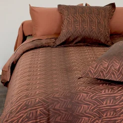 Taie d'oreiller 65x65 cm Satin de coton OPERA Marron foncé