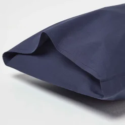 Taies d'oreiller enfant bleu marine 100% coton égyptien 200 fils, 40x60 cm, lot de 2 - HOMESCAPES