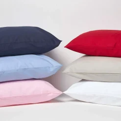 Taies d'oreiller enfant gris 100% coton égyptien 200 fils, 40x60 cm, lot de 2 - HOMESCAPES