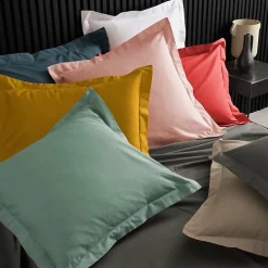 Taies d'Oreiller Percale 63x63 anthracite