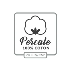 Taies d'Oreiller Percale 63x63 bleu