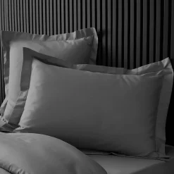 Taies d'Oreiller Percale 50x70 cm anthracite