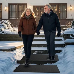 Tapis Chauffant de Fonte de Neige Tapis de Fonte de Neige et Glace en Caoutchouc Antidérapant sans Cordon alimentation
