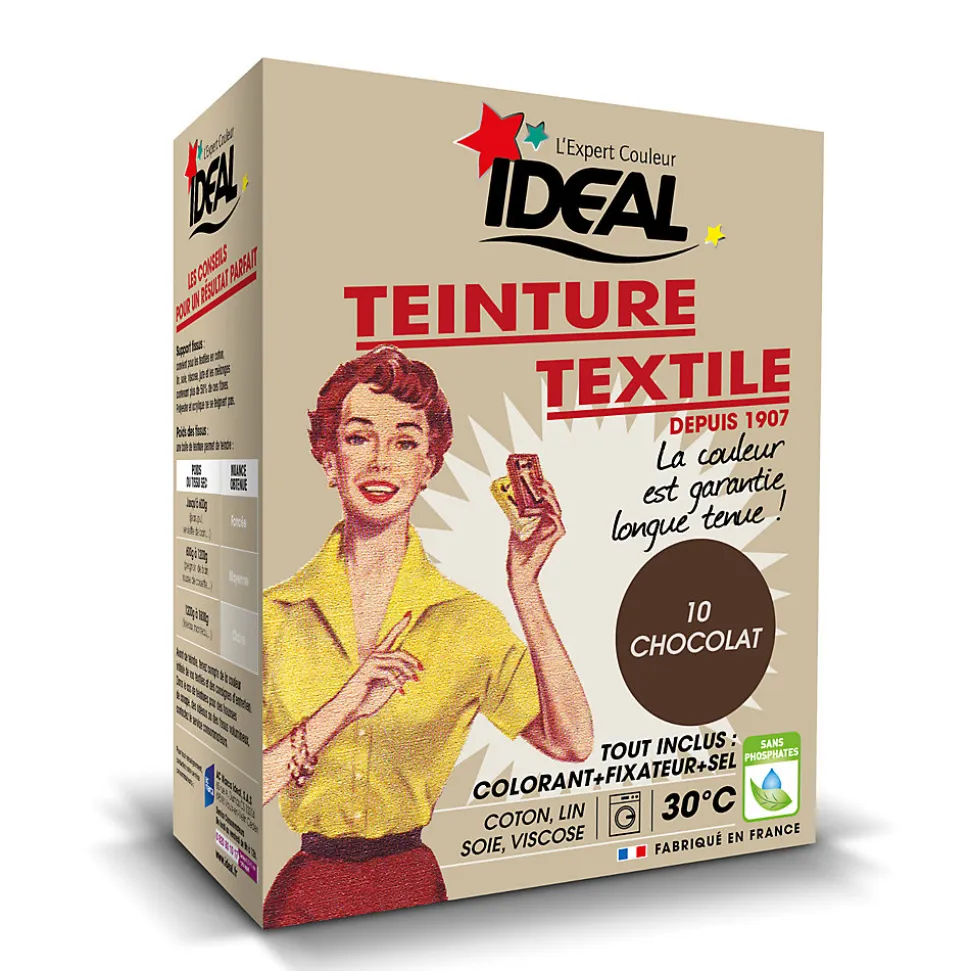 Teinture textile vintage chocolat Idéal 350g
