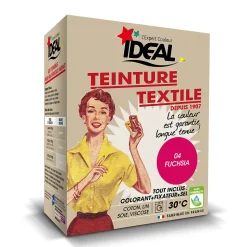 Teinture textile vintage fuschia Idéal 350g