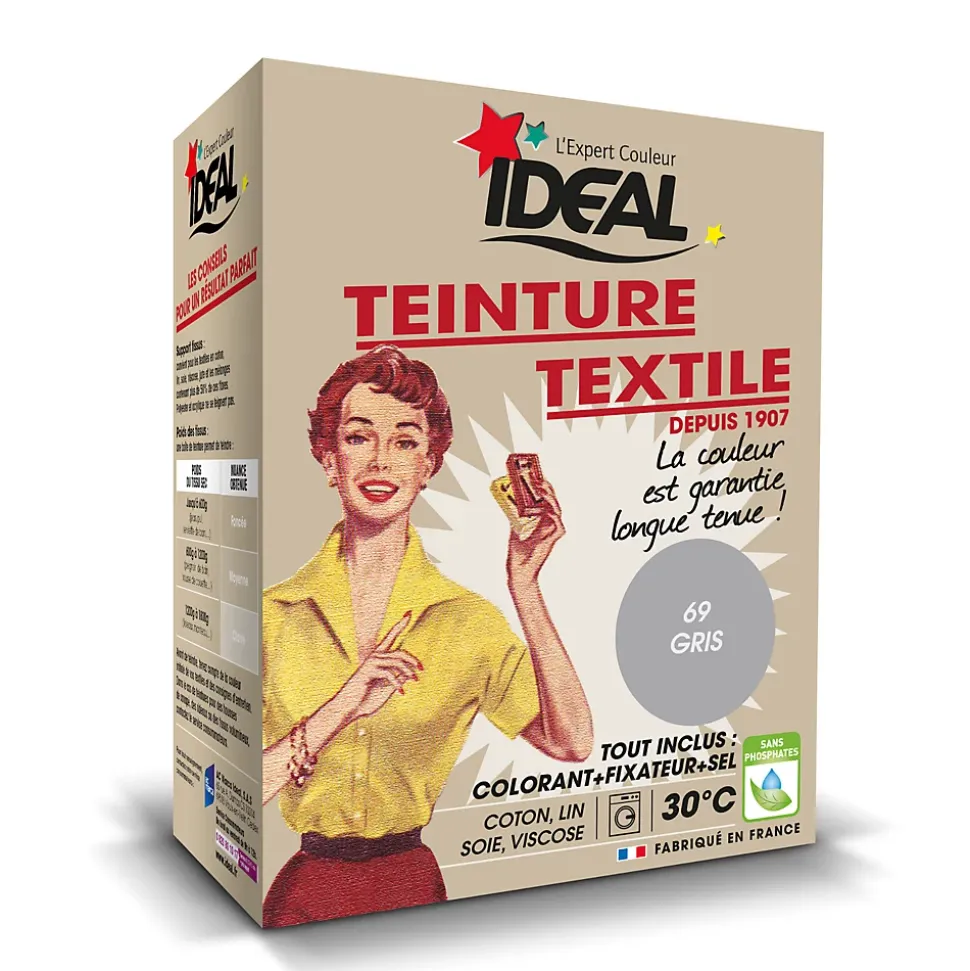Teinture textile vintage gris Idéal 350g