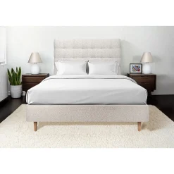 Tete de lit Capitonnée Bouclette - A poser au sol