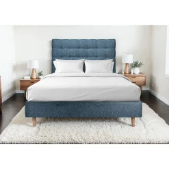 Tete de lit Capitonnée Bouclette - A poser au sol