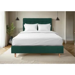 Tete de lit Capitonnée Velours - A poser au sol