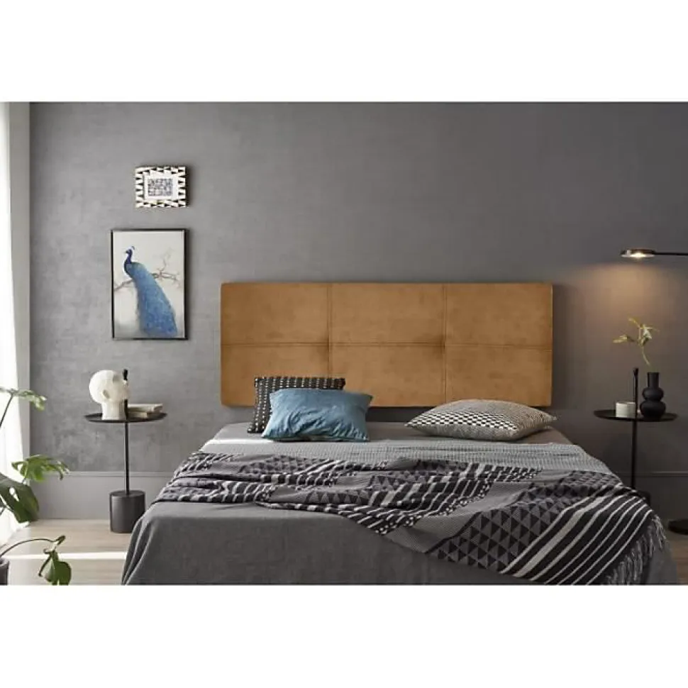 TETE DE LIT DALIA TISSU MAGNOLIA Cuir 90