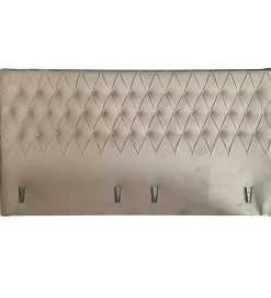 Tete de Lit en Velours Alcantara beige 190 x 100 cm - Couleur Sable