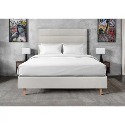 Tete de lit Lignes Velours - A poser au sol