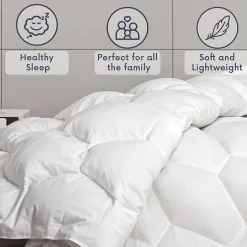 The White Stone Couette 4 Saisons avec Clips 155x200 cm