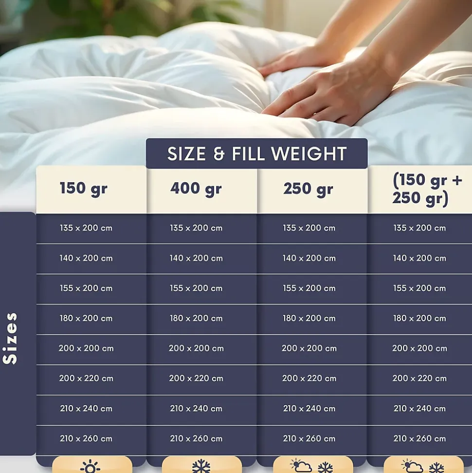 The White Stone Couette d'Hiver 210x240 cm 400 g