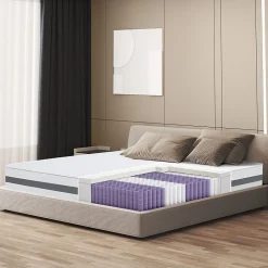 The White Stone Matelas à ressorts ensachés et mémoire 120x190 20 cm