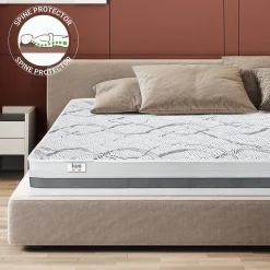 The White Stone Matelas en Mousse à Mémoire de Forme 140x190 cm Hauteur 27 cm