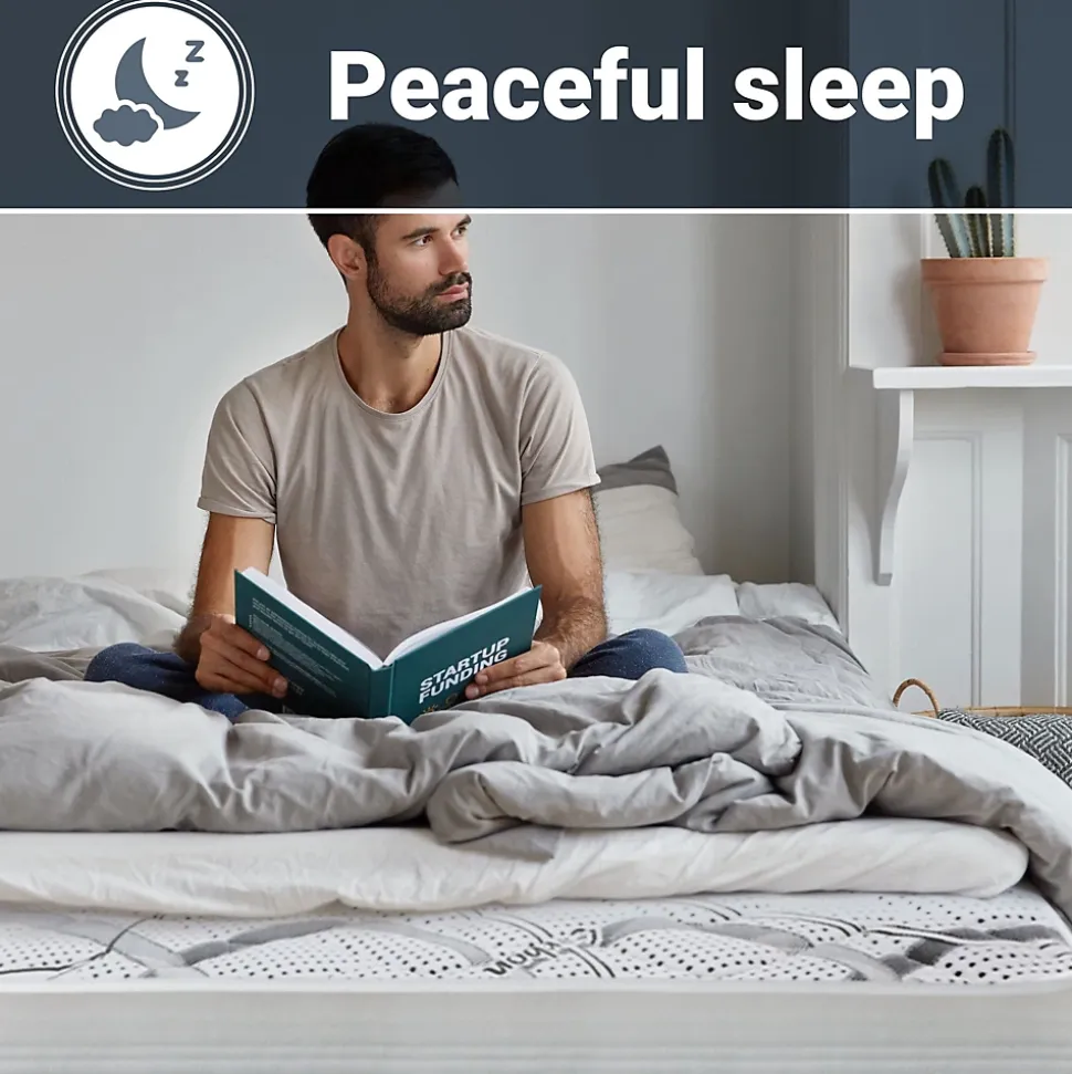 The White Stone Matelas en Mousse à Mémoire de Forme 140x190 cm Hauteur 22 cm