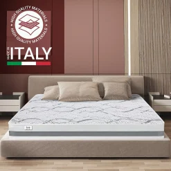 The White Stone Matelas en Mousse à Mémoire de Forme 200x220 cm Hauteur 27 cm