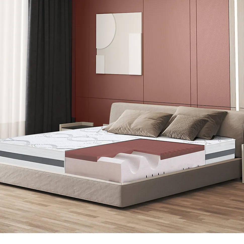 The White Stone Matelas en Mousse à Mémoire de Forme 90x195 cm Hauteur 27 cm