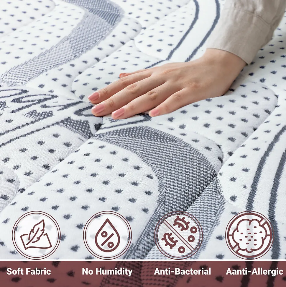 The White Stone Matelas en Mousse à Mémoire de Forme 90x195 cm Hauteur 27 cm