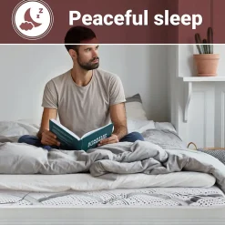 The White Stone Matelas en Mousse à Mémoire de Forme 90x195 cm Hauteur 27 cm