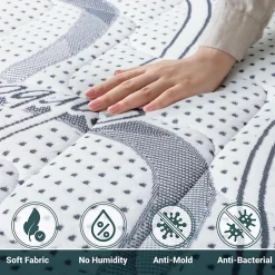 The White Stone Matelas Orthopédique 70x220 cm Fermeté Moyenne