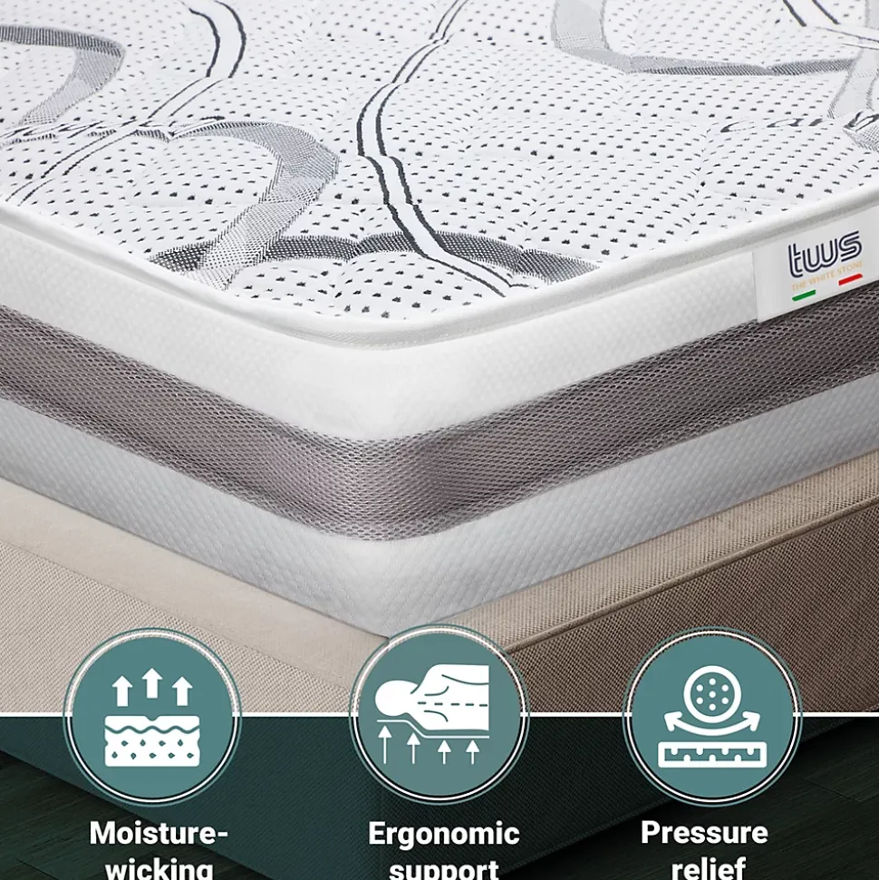 The White Stone Matelas Orthopédique 70x220 cm Fermeté Moyenne