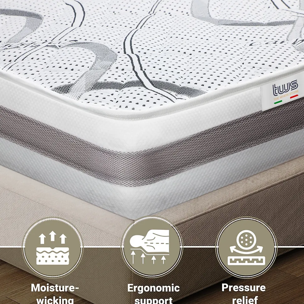 The White Stone Matelas Orthopédique 220x240 cm Fermeté Moyenne