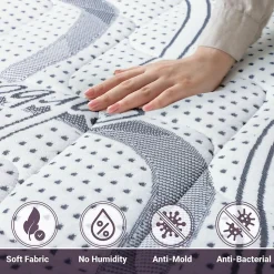 The White Stone Matelas Orthopédique 75x220 cm Fermeté Moyenne