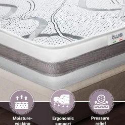 The White Stone Matelas Orthopédique 140x205 cm Fermeté Moyenne