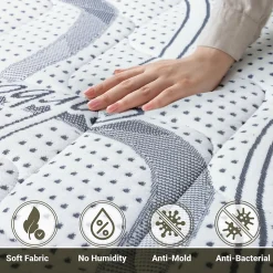 The White Stone Matelas Orthopédique 100x210 cm Fermeté Moyenne