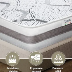 The White Stone Matelas Orthopédique 100x180 cm Fermeté Moyenne