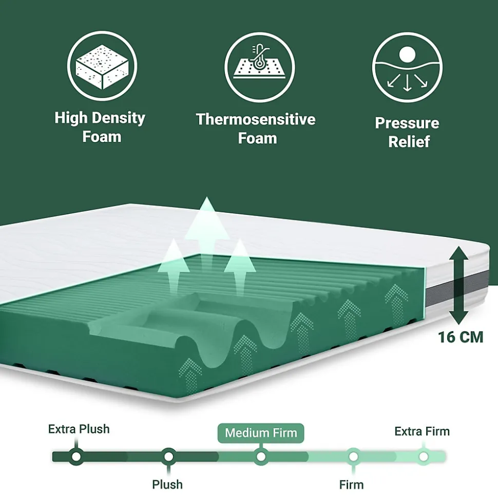 The White Stone Matelas 95x220 cm en Mousse Antibactérien