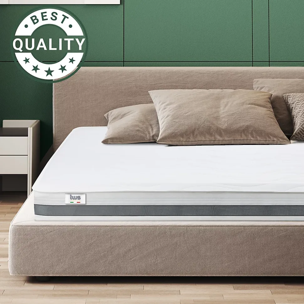 The White Stone Matelas 145x195 cm en Mousse Antibactérien
