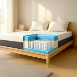 The White Stone Matelas 140x190 Memory Foam et Mousse Haut 22 cm