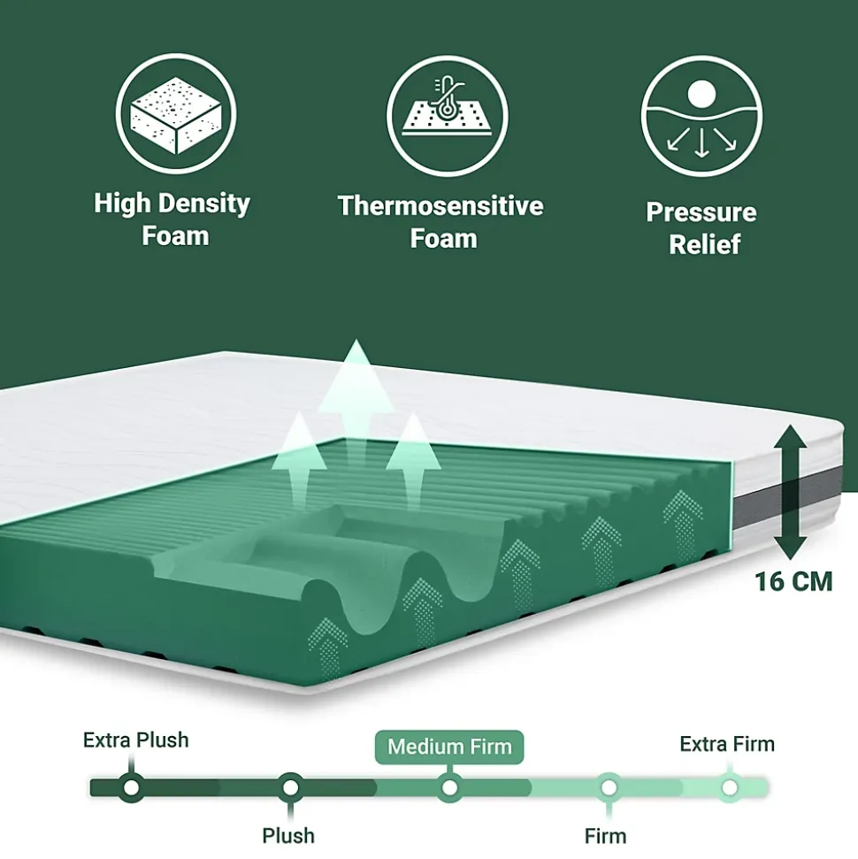 The White Stone Matelas 130x200 cm en Mousse Antibactérien