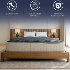 The White Stone Matelas 140x190 cm en Mousse à Mémoire, Hauteur 20 cm