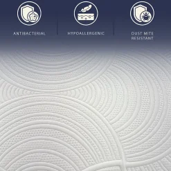 The White Stone Matelas 90x190 en Mousse à Mémoire Breeze et Ressorts Ensachés, Hauteur 30 cm