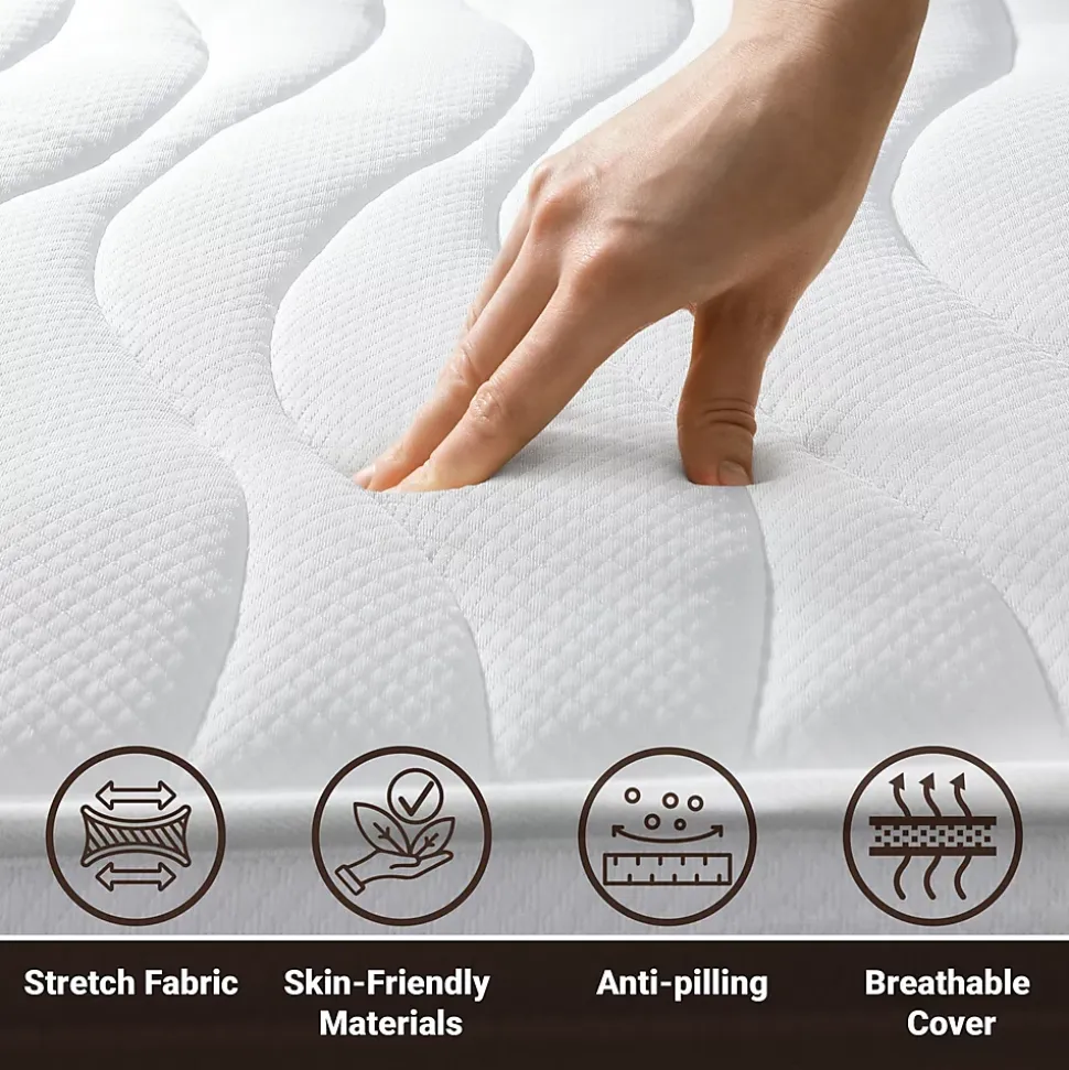 The White Stone Matelas 140x185 cm en Mousse Antibactérien